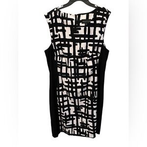 Black and White Sleeveless Dress